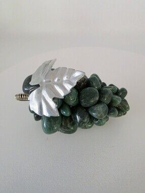 Vintage MCM Mid-Century Modern Dark Green Aventurine Grape Cluster Small